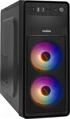 Корпус для компьютера ExeGate EVO-5017 / EX289007RUS (черный, без БП)