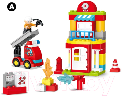Конструктор Kids Home Toys Пожарная станция 188-A02 / 7120610