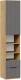 Шкаф-пенал ТриЯ Хилтон комбинированный с 1 дверью и 2 ящиками исп.2 (дуб крафт золотой/графит матовый) - 
