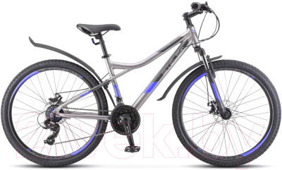 Велосипед STELS Navigator 26 610 MD V050 ALU рама / LU091645 (16, антрацитовый/синий)