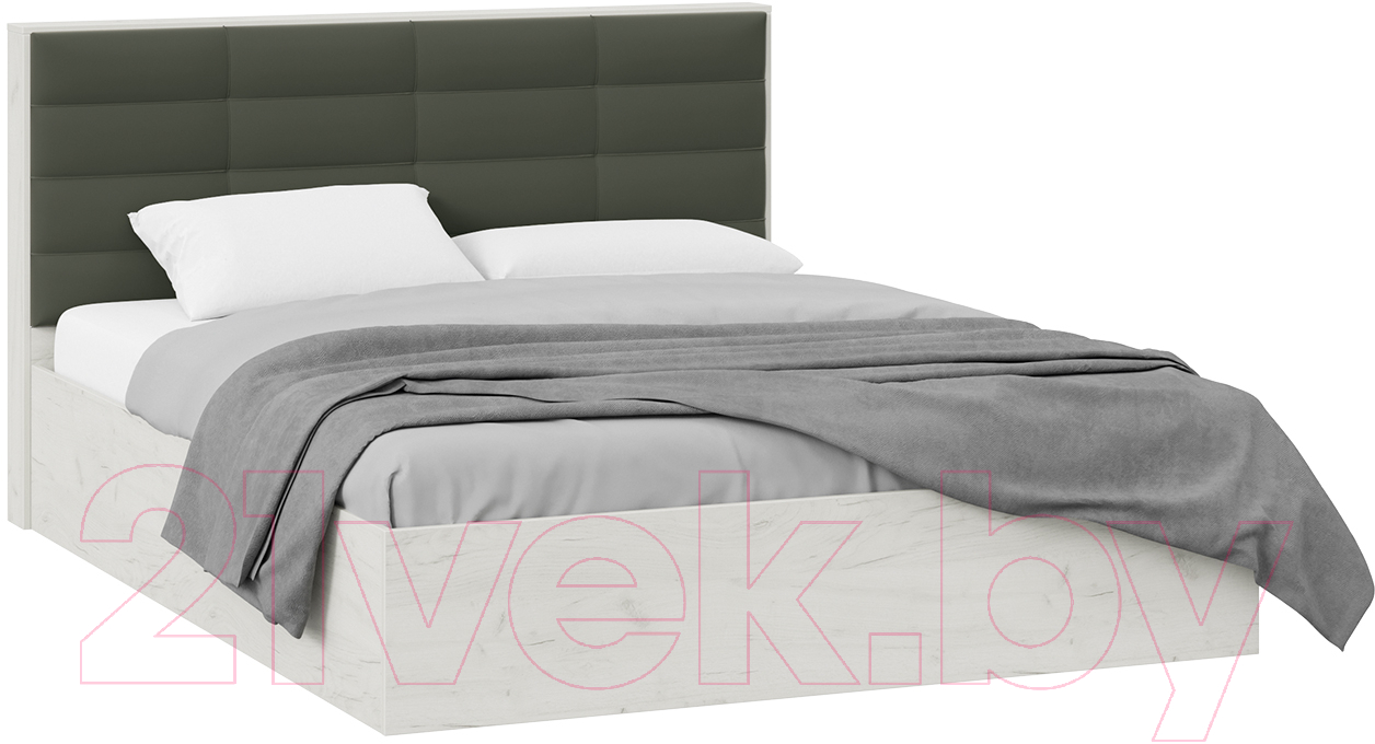 Двуспальная кровать ТриЯ Агата универсальная тип 1 с ПМ 160x200