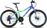 Велосипед STELS Navigator 24 450 MD V030 ALU рама / LU082897 (13, синий/неоновый зеленый) - 