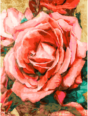 Картина по номерам БЕЛОСНЕЖКА Благородная роза / 394-AS