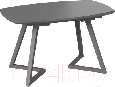 Обеденный стол ТриЯ Tesca 2 (графит/стекло графит матовый)