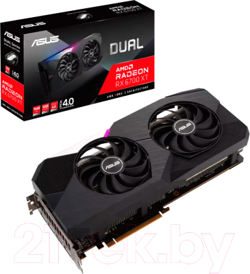 Видеокарта Asus Dual Radeon RX 6700 XT 12GB GDDR6 (DUAL-RX6700XT-12G)