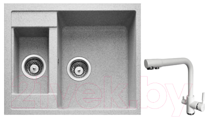 Комплект сантехники Gerhans C01 + смеситель HU01K4055-3-19 (серый)
