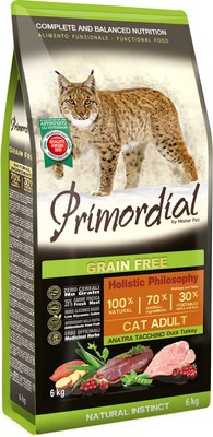 Сухой корм для кошек Primordial Cat Adult Duck & Turkey / MGSP1106 (6кг) - 