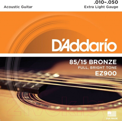 Струны для акустической гитары D'Addario EZ900 10-50