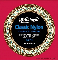 Струны для классической гитары D'Addario EJ27H Hard Tension Silver