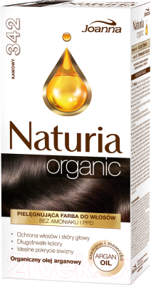 Крем-краска для волос Joanna Naturia Organic 342 Coffee бессульфатная
