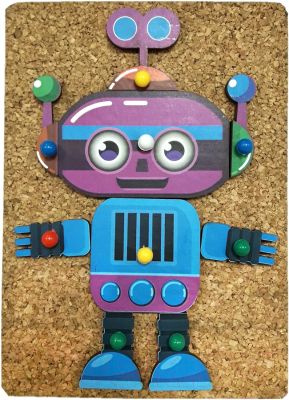 Развивающая игрушка WoodLand Toys Веселые гвоздики. Роботы / 118107