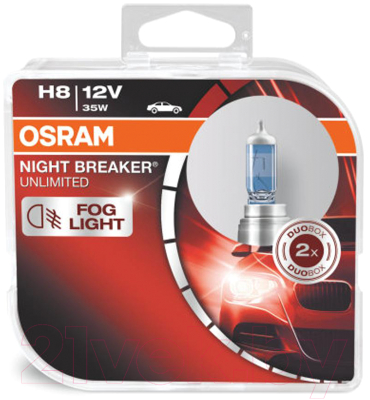 Комплект автомобильных ламп Osram H8 64212NBU-Duobox