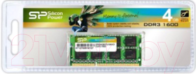 Оперативная память DDR3 Silicon Power SP004GBSTU160N02