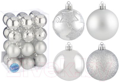 Изображение товара Набор шаров новогодних Волшебная страна SYQB3-0123093 / 106347 (24шт)