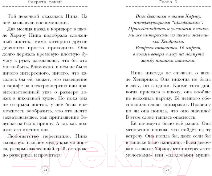 Художественная книга Эксмо Секреты теней. Выпуск 3 (Петерсон Хэддикс М.) — фото 4