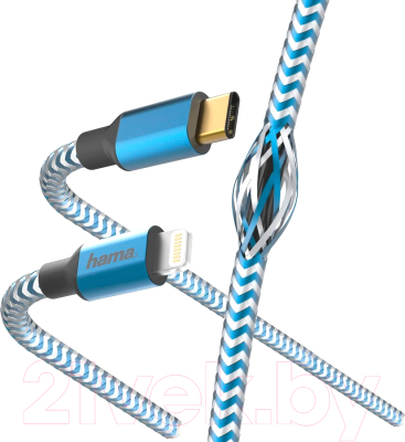 Кабель Hama USB Type-C (m)-Lightning (m) / 00183311 (1.5м, синий)