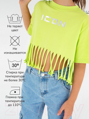 Футболка детская Amarobaby Icon / AB-OD23-I30/14-128 (салатовый, р.128)