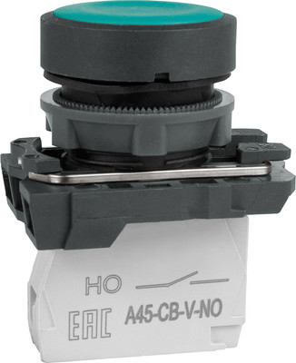 Кнопка для пульта КЭАЗ OptiSignal D22 C5-P-310 1НО XB5AA31 / 332181 (зеленый) -