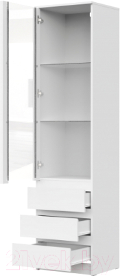Шкаф с витриной НК Мебель Stern ШКВ-1 / 72678280 (белый)