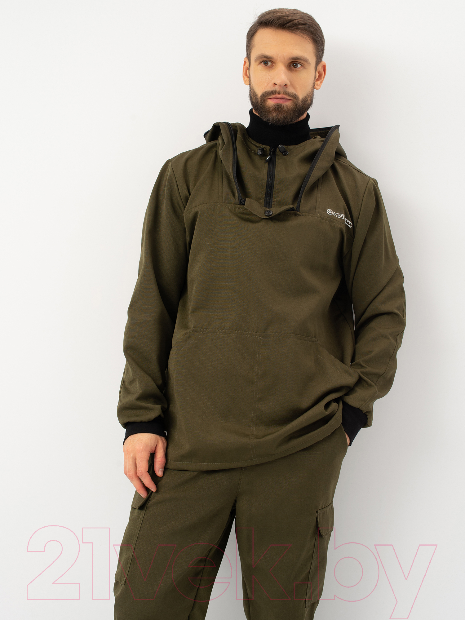 Костюм для охоты и рыбалки Huntsman Антигнус Эконом смесовая 7238 (р-р 60-62/170-176, хаки) — фото 4
