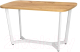 Обеденный стол Millwood Лофт Мюнхен Л 130x80x75 (дуб золотой Craft/металл белый) - 
