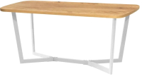 Обеденный стол Millwood Лофт Мюнхен Л 160x80x75 (дуб золотой Craft/металл белый) - 