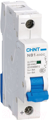 Выключатель автоматический Chint NB1-63DC 1P 2A 6kA C 250В DC (R) / 182700