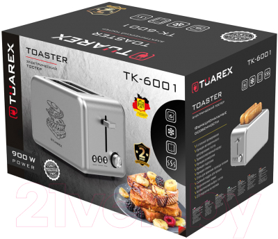 Тостер Tuarex TK-6001 (стальной)