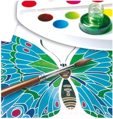 Набор для творчества SentoSphere Акварельная раскраска Бабочки Мини / 6002