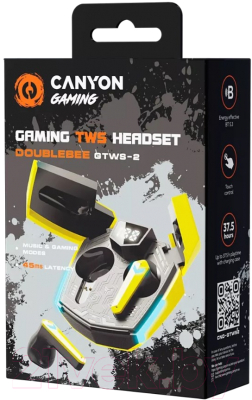 Беспроводные наушники Canyon GTWS-2 / CND-GTWS2Y (желтый)