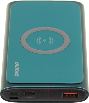 Портативное зарядное устройство Digma DGPQ10G 10000mAh (зеленый)