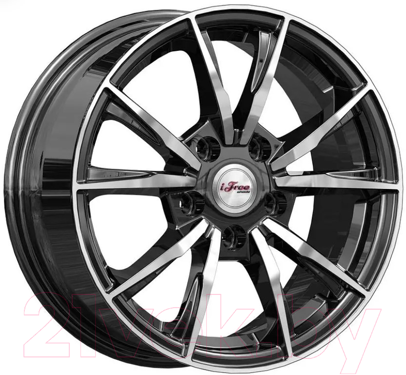 Литой диск iFree Сион 15x6.5" 5x112мм DIA 57.1мм ET 43мм Блэк джек