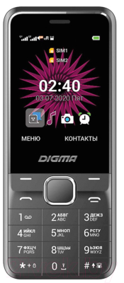 Мобильный телефон Digma Linx A241 (серый)