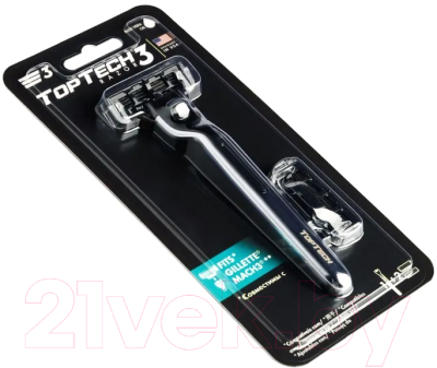 Бритвенный станок TopTech Razor 3 (+ 2 кассеты)