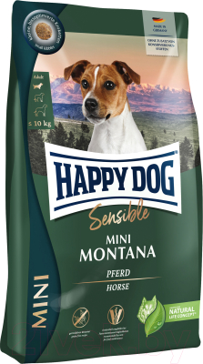 Сухой корм для собак Happy Dog Mini Montana 24/12 Конина, картофель / 61249 (800г)