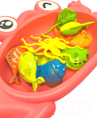 Игровой набор Sharktoys Рыбалка Лягушка / 22200064 (розовый)