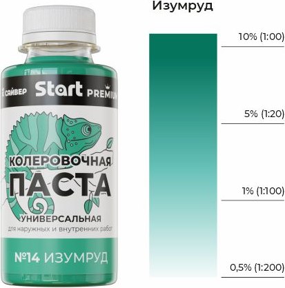 Колеровочная паста START Х14 (100мл, изумруд)