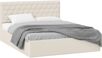 Двуспальная кровать ТриЯ Порто универсальная 160x200 (велюр Confetti Cream) - 