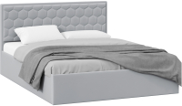 Двуспальная кровать ТриЯ Порто универсальная 160x200 (велюр Confetti Silver) - 