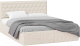 Двуспальная кровать ТриЯ Порто универсальная с ПМ 160x200 (велюр Confetti Cream) - 