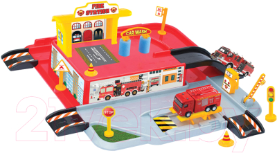 Паркинг игрушечный Dede Пожарная станция / 03343