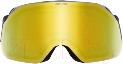 Маска горнолыжная Alpina Sports Blackcomb Q / A7287821 (Moon-Grey Matt/Q-Gold)