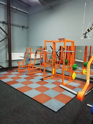 Резиновая плитка Rubtex Mats Games 1000x1000x30 рельеф (зеленый)