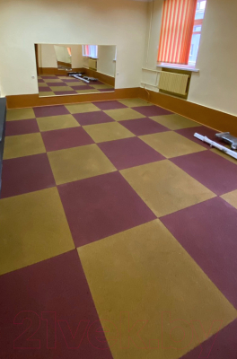 Резиновая плитка Rubtex Mats Games 1000x1000x30 рельеф (зеленый)