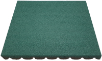 Резиновая плитка Rubtex Classic 500x500x40 рельеф (зеленый) - 