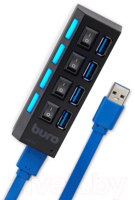 USB-хаб Buro BU-HUB4-U3.0-L (черный)