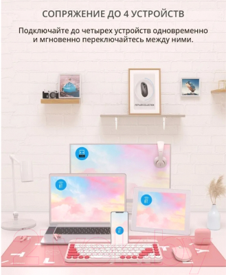 Изображение товара Клавиатура A4Tech Fstyler FBK30 (розовый)
