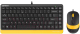 Клавиатура+мышь A4Tech Fstyler F1110 (черный/желтый) - 