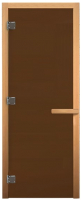 Стеклянная дверь для бани/сауны Везувий 190x70 CR (8мм, стекло бронзовое, осина) - 