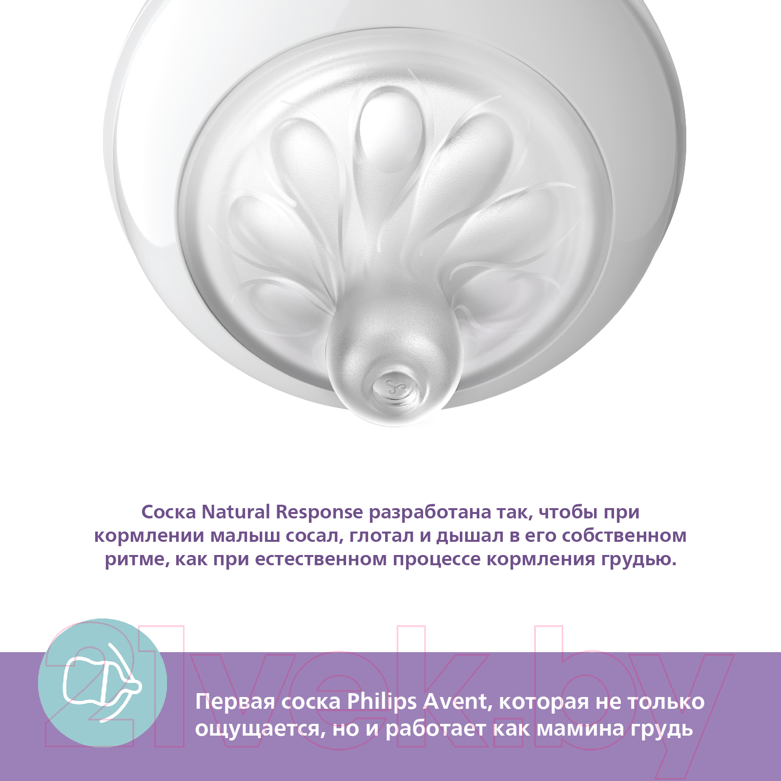 Бутылочка для кормления Philips AVENT Natural Response с клапаном AirFree / SCY673/01 (260мл) — фото 3
